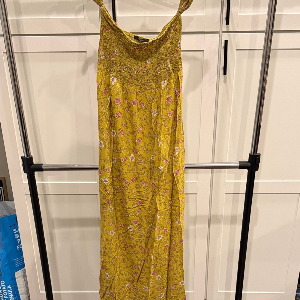 Forever 21 Yellow Floral Maxi Dress